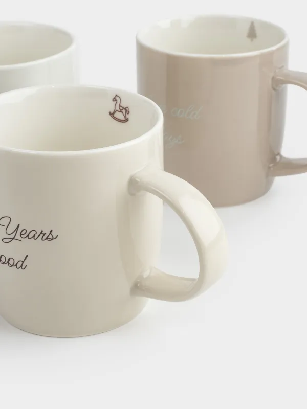 Кружка, 360 мл, 4 шт, фарфор N, Зимний микс, Magic moments, image-3