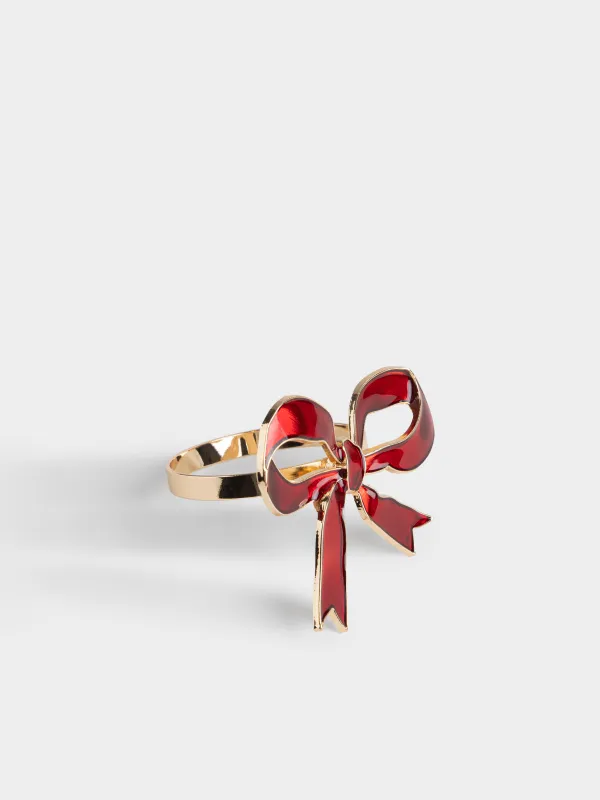 Кольцо для салфеток, 6 см, Красный бант, Bow, image-2