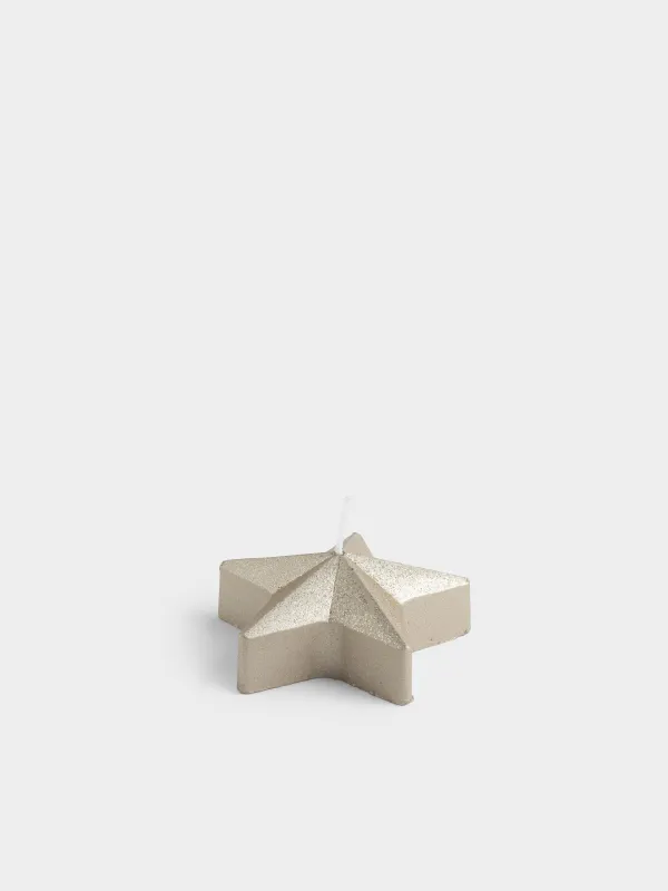 Свеча, 3x8 см, с блестками, Звезда, Star candle, image-0
