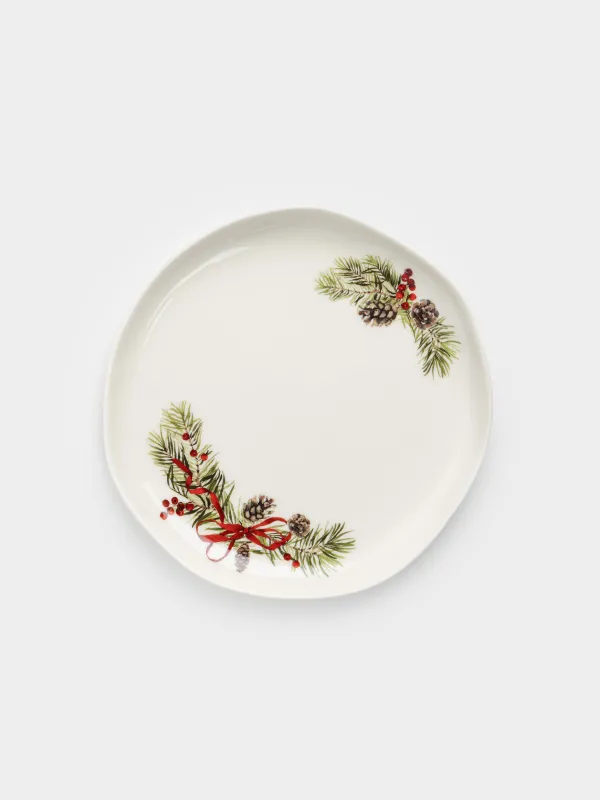 Сервиз обеденный, 6 перс, 12 пр, фарфор N, белый, Шишки и рябина, Rowan delice, image-3