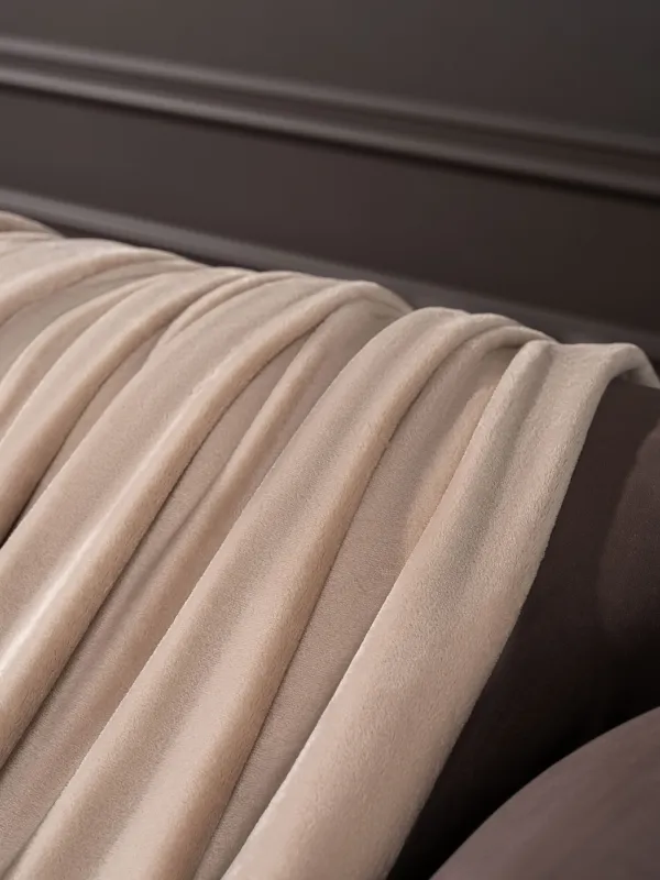 Плед, 140х190 см, фланель, песочный, Flannel, image-2