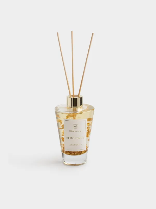 Ароматический диффузор, 200 мл, золотистый, Lemongrass, Redolence, image-0