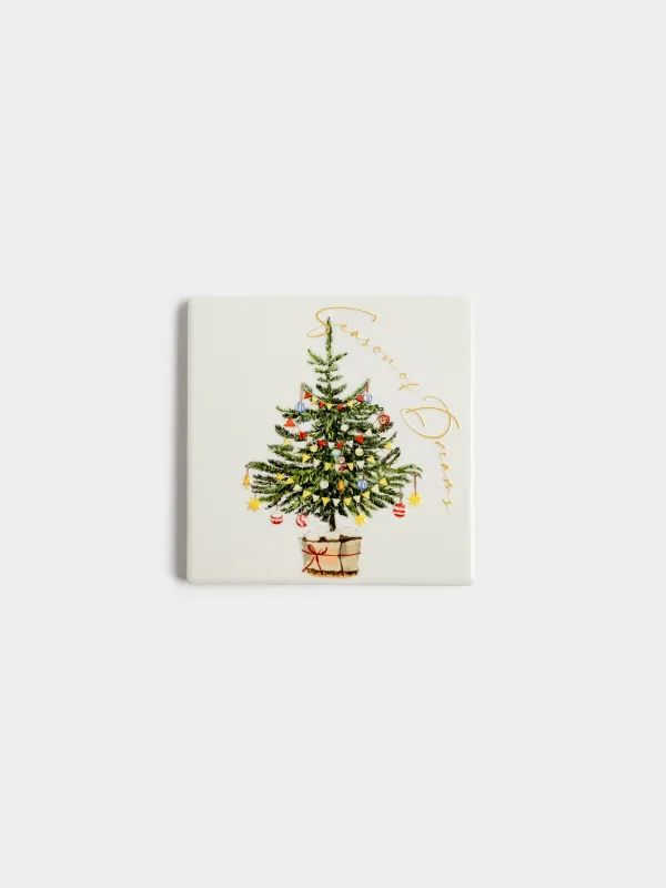 Подставка под кружку, Новогодняя ель, Christmas, image-0
