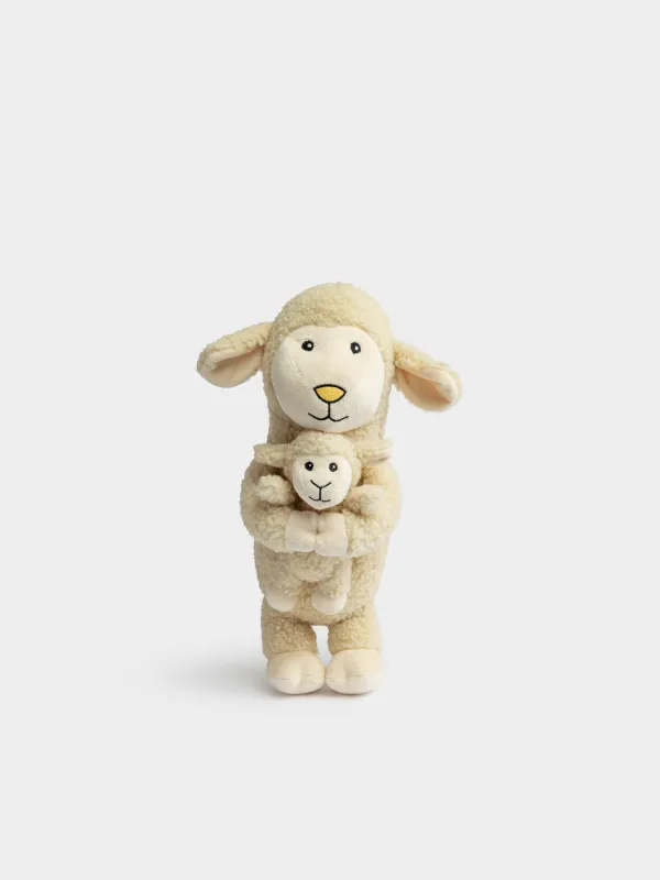 Игрушка, 35 см, мягкая, Овечка с ягненком, Lamb toy, image-0