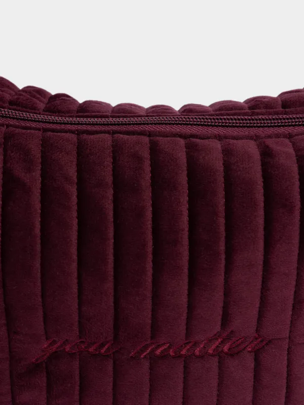 Косметичка, 21х15 см, стеганая, с ручкой, Velvety stitch, image-3