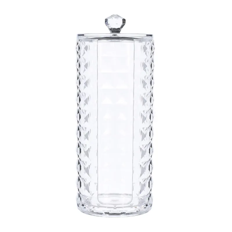 Контейнер для ватных дисков, 7x18 см, с крышкой, пластик, Kandy