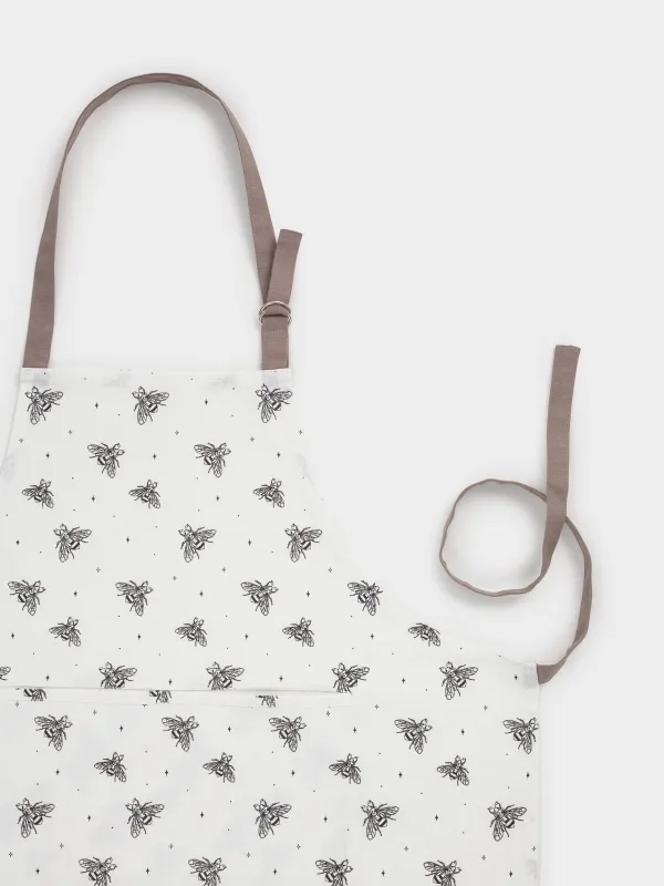 Фартук, 70х85 см, хлопок, белый, Пчелы, Honey, image-1