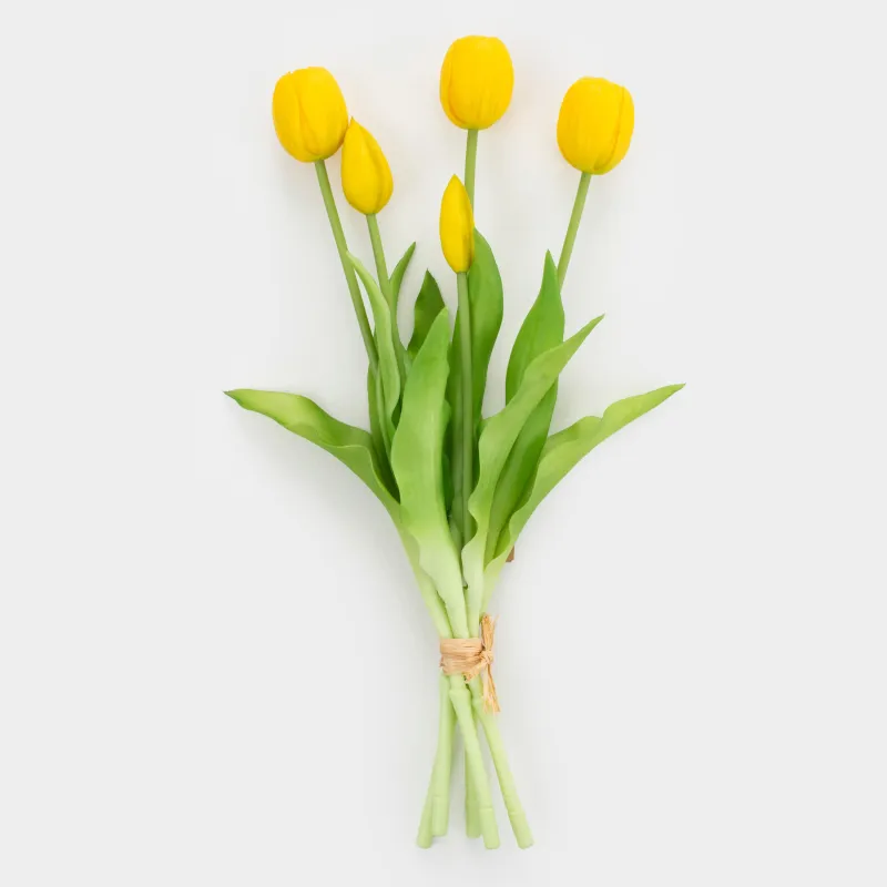 Букет искусственный, 39 см, пластик/металл, Желтые тюльпаны, Tulip garden, image-0