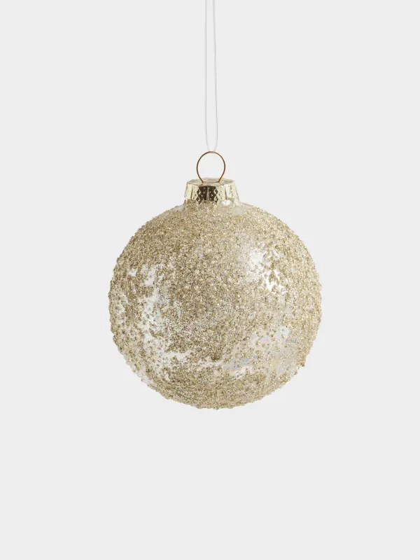 Игрушка елочная, 8 см, Шар с изморозью, Ball sparkle, image-1