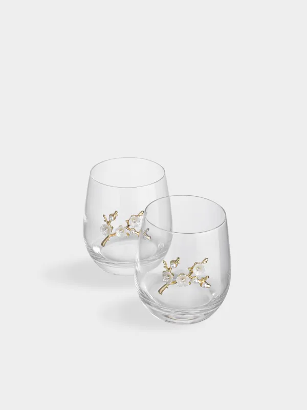 Стакан, 10 см, 340 мл, 2 шт, стекло/металл, Цветы, Lux elements, image-4