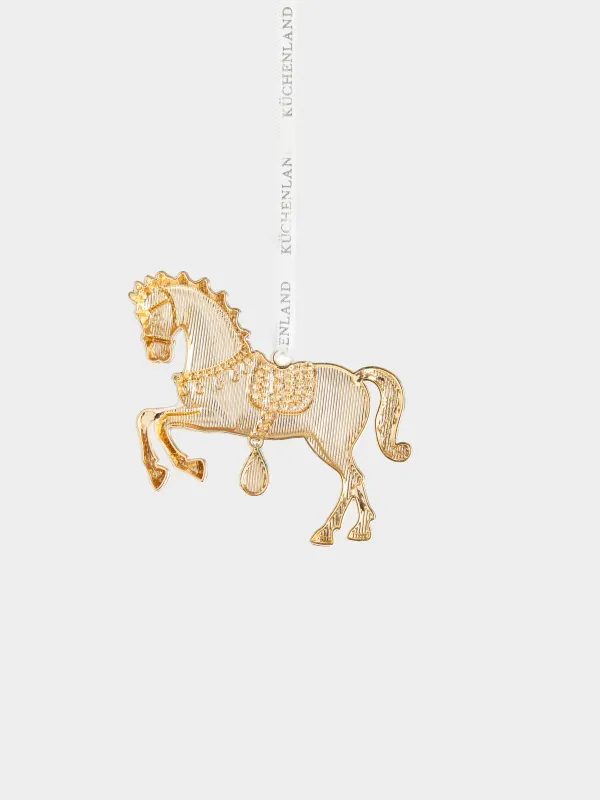 Игрушка елочная, 6 см, Конь на дыбах, Figure horse, image-1