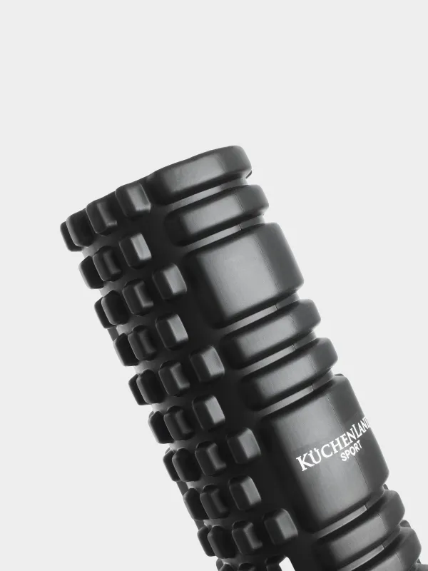 Ролик массажный, 30 см, для йоги и фитнеса, ЭВА, черный, Sport, image-1