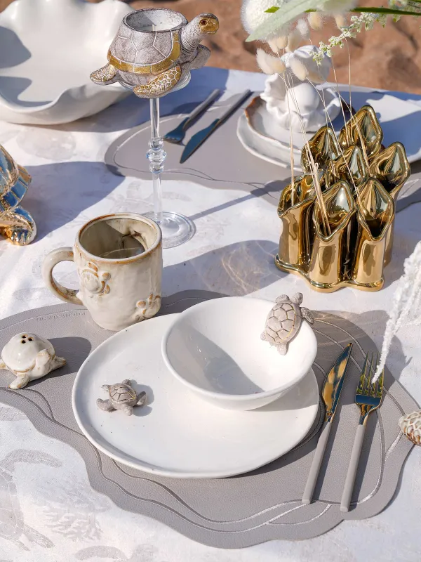 Кружка, 480 мл, фарфор P, бежево-коричневая, Черепахи, Grand turtle, image-5