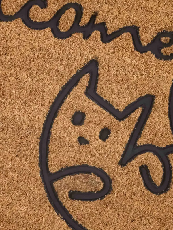 Коврик придверный, 40х60 см, кокос/ПВХ, бежевый, Кот, Home deco, image-2