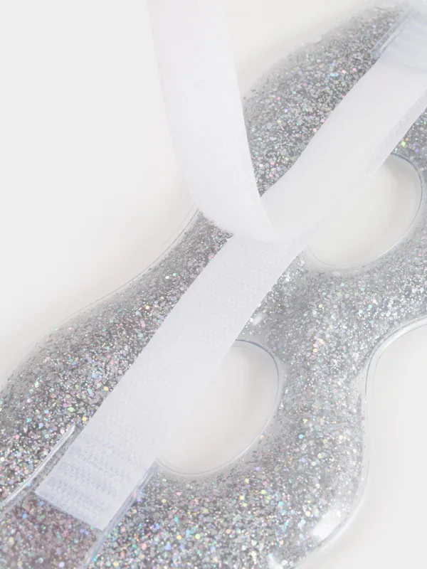 Маска для лица косметическая, 23 см, многоразовая, гелевая, с блестками, Beauty salon, image-4