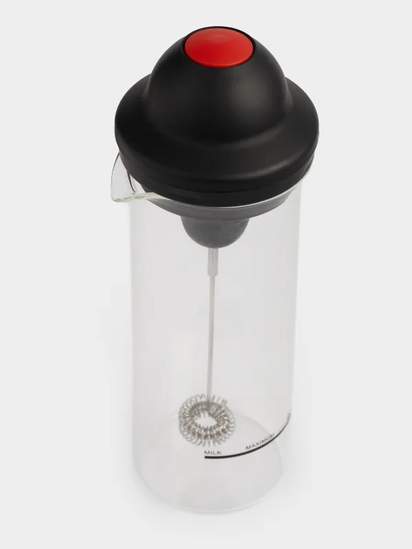 Вспениватель для молока, 450 мл, с емкостью, стекло Б/пластик, Extra-light, image-1