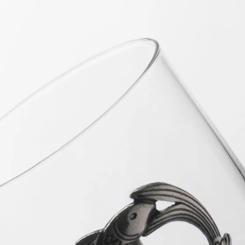 Стакан для виски, 10 см, 340 мл, стекло/металл, серебристый, Рыбы, Zodiac, image-3