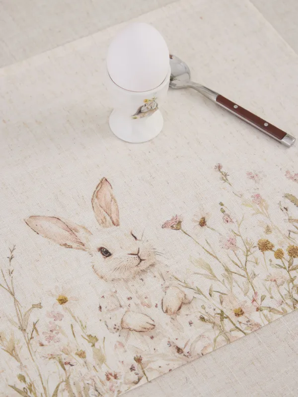 Салфетка под приборы, 30х45 см, Bunny in flowers, image-2