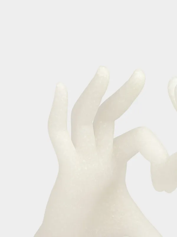 Статуэтка, 20х17 см, полирезин, молочная, Жест сердца, Hand, image-3