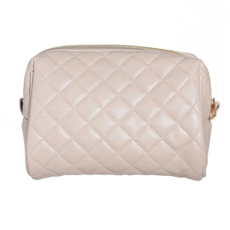 Косметичка, 21х13 см, стеганая, полиуретан, бежевая, Quilted, image-2