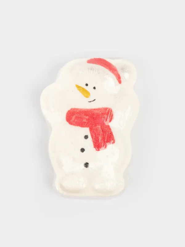 Бомбочка для ванны, 100 гр, бело-синяя, Вишня, Снеговик, Snowy, image-4