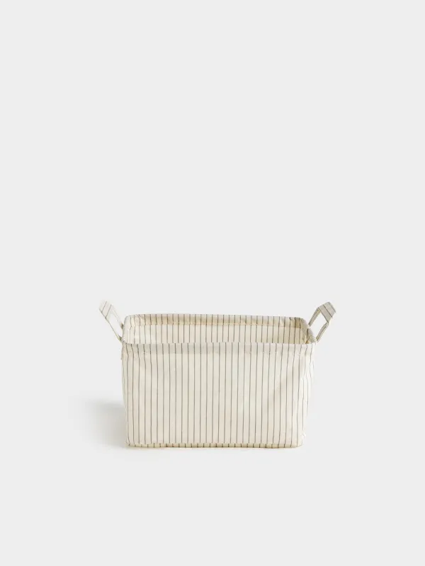 Сумка для хранения, с ручками, бежевая, Stripe, image-0