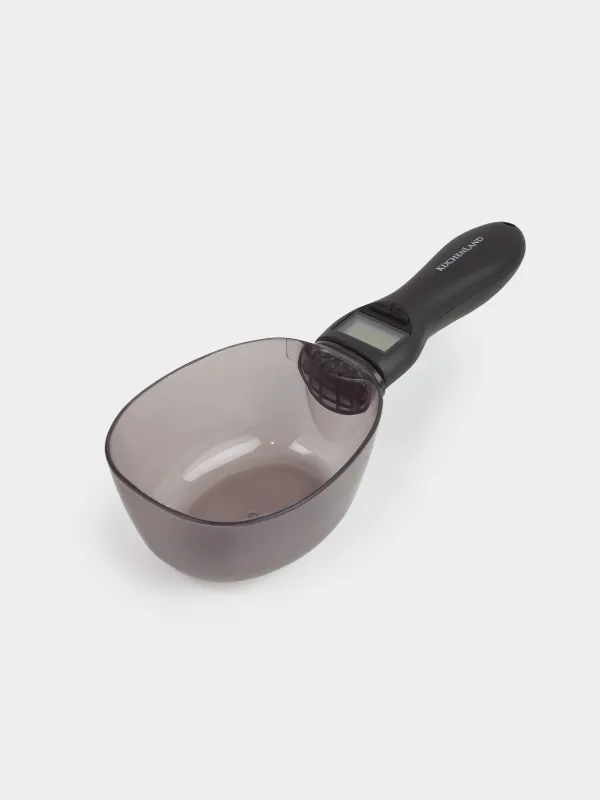 Весы-ложка для корма домашних животных, 23х9 см, электронные, пластик, черные, Pet, image-0