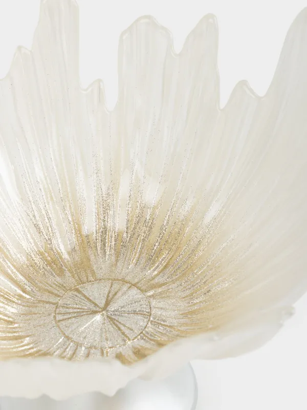 Ваза для фруктов, 26х17 см, на ножке, стекло Р, молочная/шампань, Verge, image-2