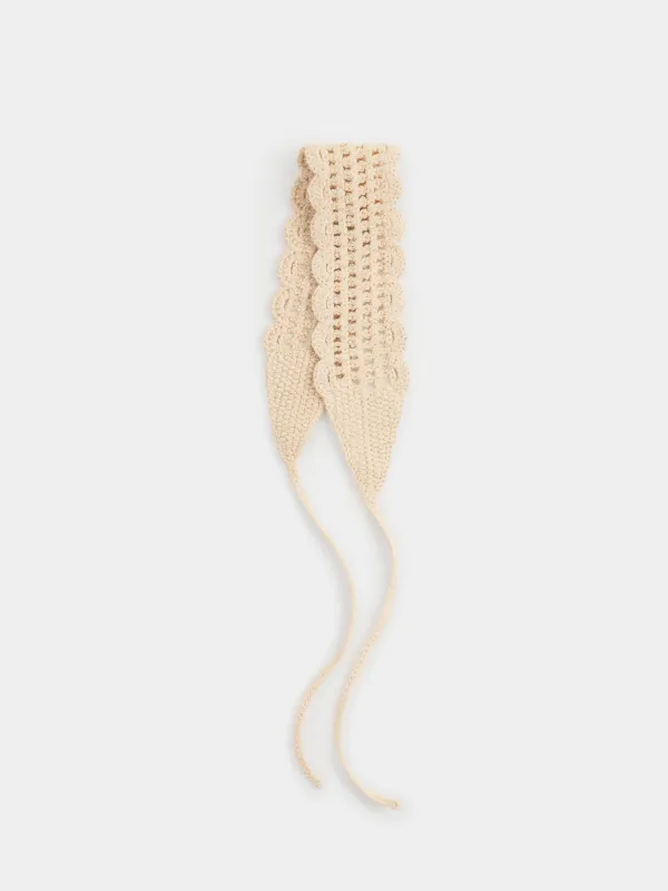 Повязка на голову женская, Knitting lace, image-0