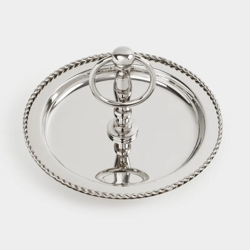 Подставка для пирожных, 19х15 см, 1 ярус, сталь, серебристая, Fantastic, image-4