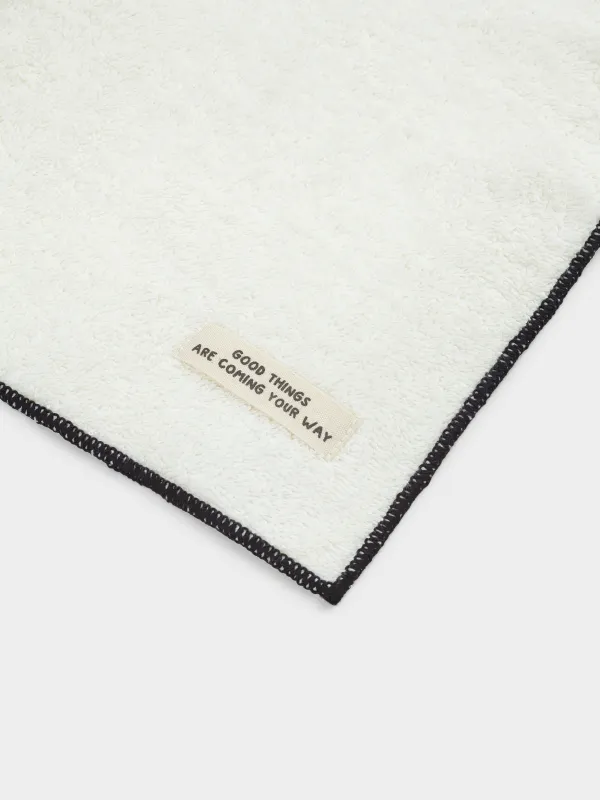 Полотенце, 50х90 см, хлопок, бежевое, Черный кант, Frotte cotton, image-4