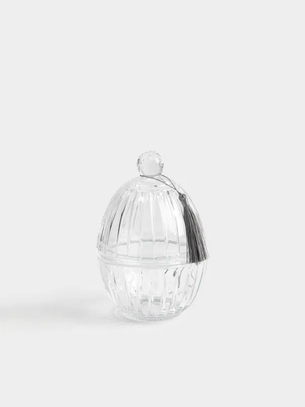 Емкость для хранения, 12х18 см, мл, с кисточкой, стекло Р, Glare, image-0