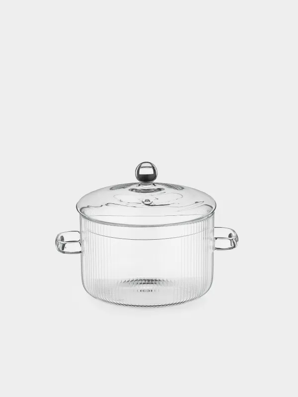Кастрюля, 16 см, 1,7 л, с крышкой, стекло Б, Ribby, image-0