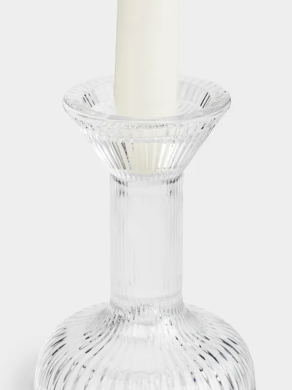 Подсвечник, 12 см, для одной свечи, на ножке, стекло, Ribedic, image-5