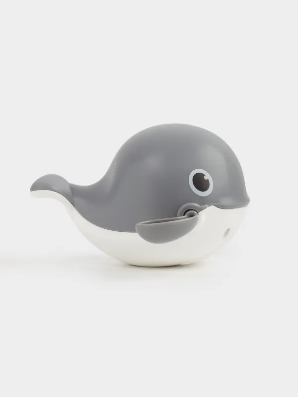 Игрушка для купания, 13 см, заводная, пластик, серая, Плавающий кит, Underwater, image-1
