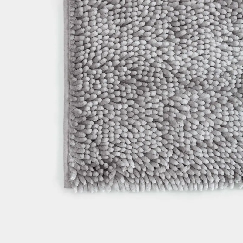Коврик, 65х100 см, противоскользящий, полиэстер, серый, Fluff, image-2