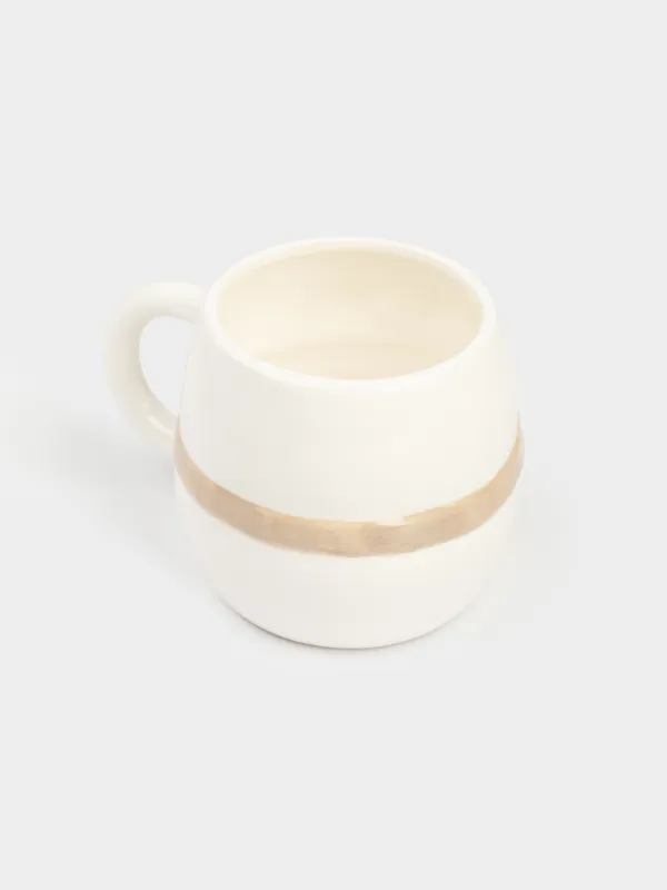 Кружка, 650 мл, фарфор P, бело-бежевая, Снеговик в шарфе, Snowy, image-3