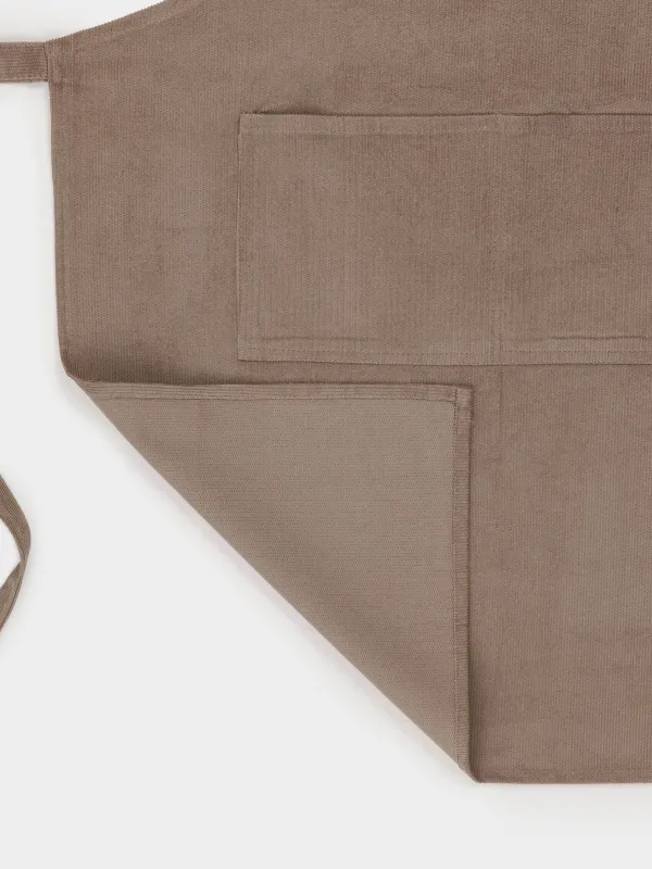 Фартук, 68х85 см, в рубчик, вельвет, коричневый, Moire kitchen, image-6