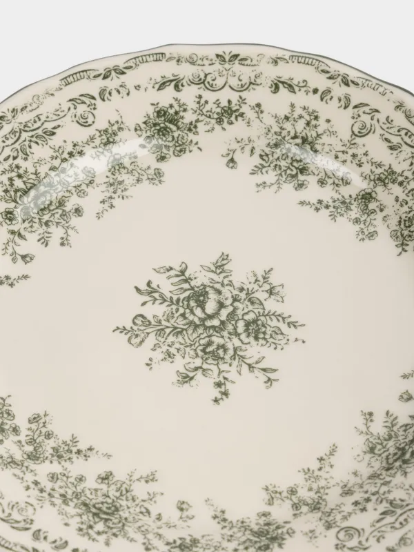 Тарелка закусочная, 22 см, Зеленые цветы, Green lace, image-3