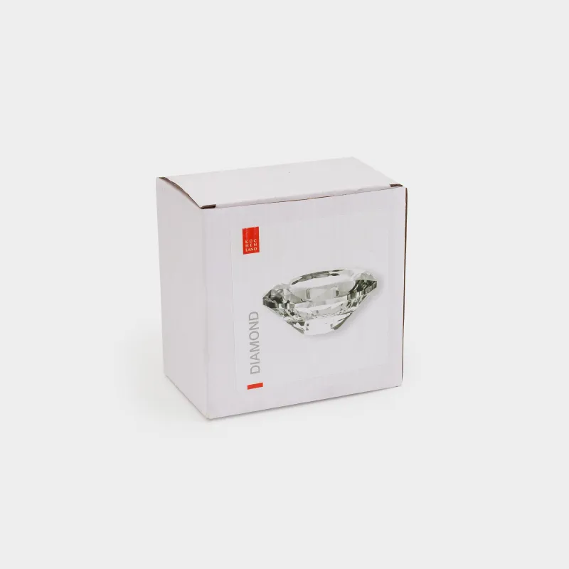 Подсвечник, 7 см, для чайной свечи, кристальное стекло, Бриллиант, Diamond, image-4