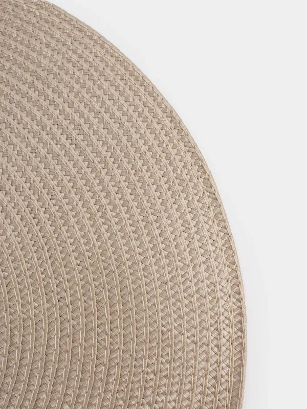 Салфетка под приборы, 38 см, полипропилен, круглая, бежевая, Circle, image-2