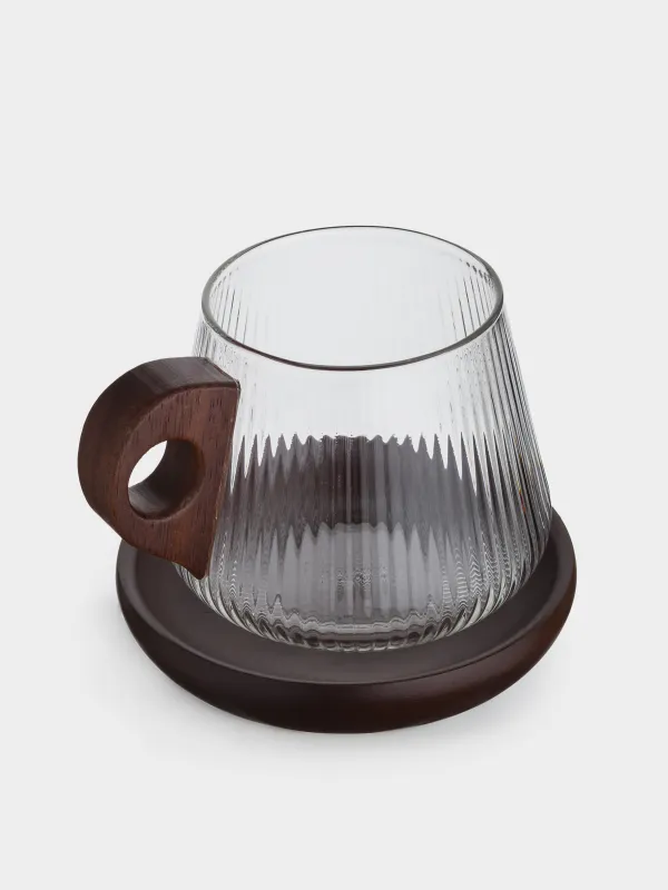 Кружка, 460 мл, на подставке, Ribby wood, image-1