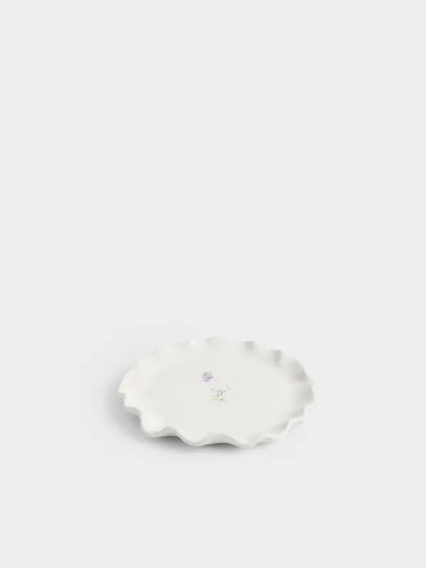 Тарелка закусочная, 19 см, Полевой цветок, Crumple flower, image-1