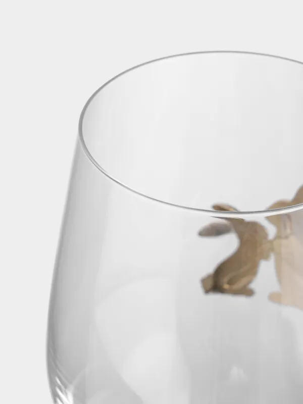 Стакан, 12 см, 510 мл, стекло/металл, Кролики, Verset, image-4