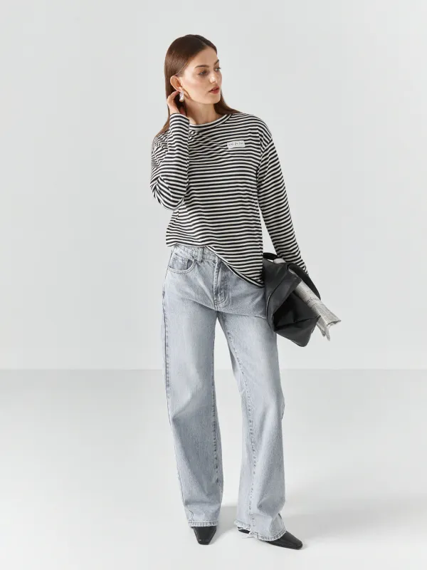 Лонгслив женский, черно-белый, Ninel, image-1