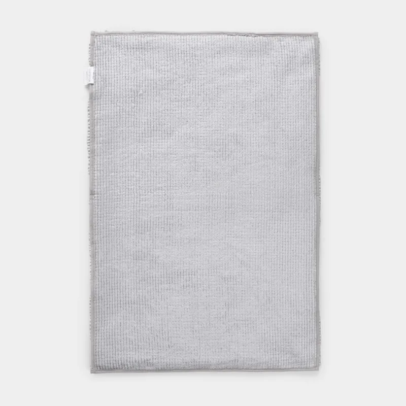 Коврик, 65х100 см, противоскользящий, полиэстер, серый, Fluff, image-1