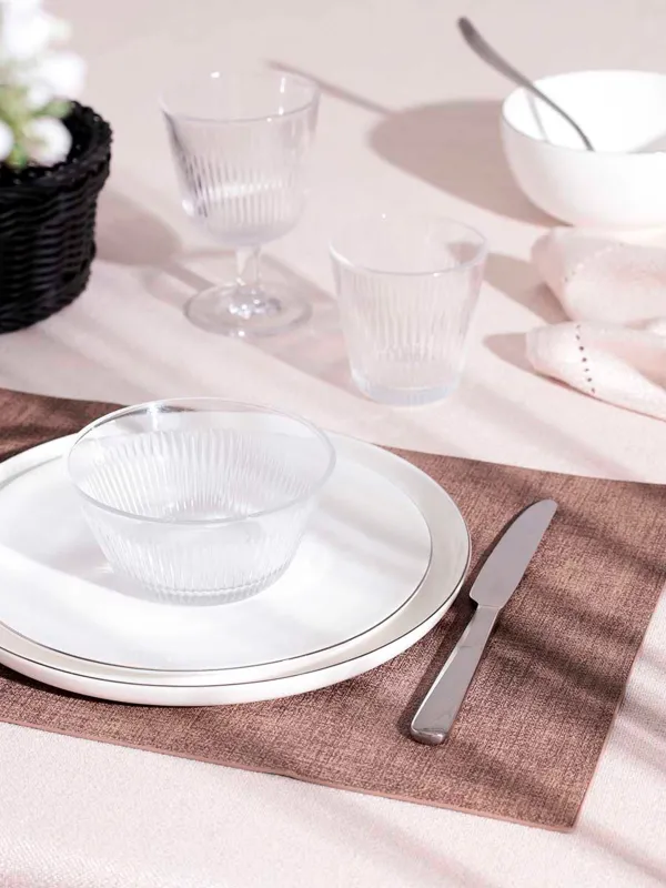 Салфетка под приборы, 30х43 см, полиуретан, прямоугольная, коричневая, Rock, image-4