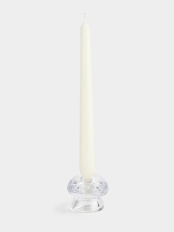 Подсвечник, 6 см, для тонкой свечи, стекло, Гриб, Clear, image-3