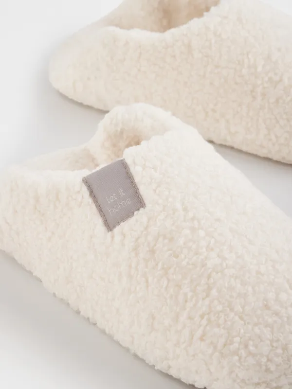 Тапочки домашние, молочные, Plush mild, image-3