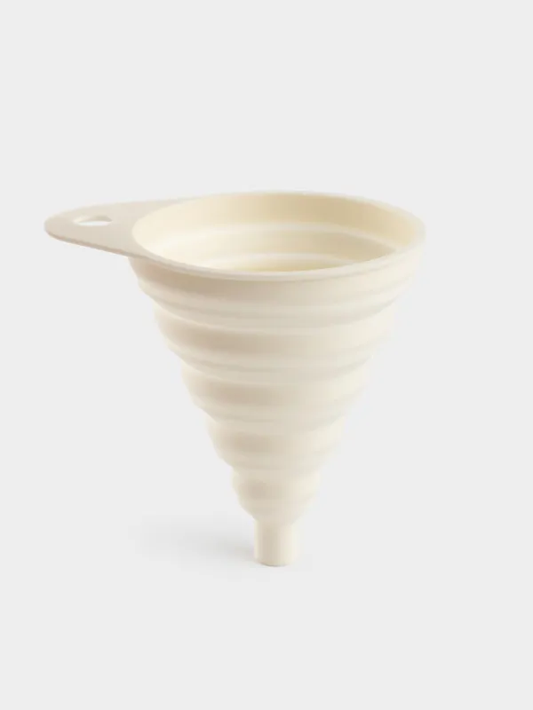 Воронка, 11х9 см, складная, силикон, молочная, Manny